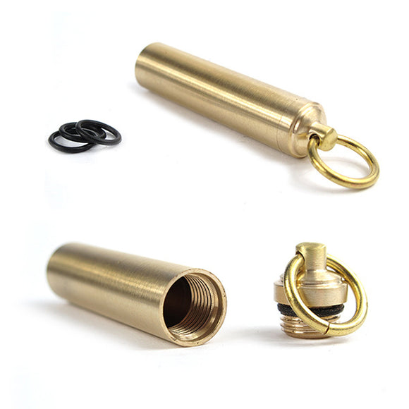 Copper Bottle Waterproof Tank Life-saving Equipment Keychain EDC Tool