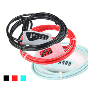 GIYO L-03 2M Anti-theft 4 Digits Code Bicycle Cable Lock for Motorcycle MTB Road Bike