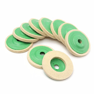 10pcs 100mm Round Wool Buffing Polishing Wheel Felt Pad Buffer Discs