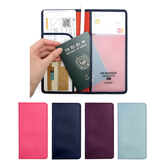 Honana HN-PB5 5 Colors Leather Passport Holder Travel Cards Case Cover Bag