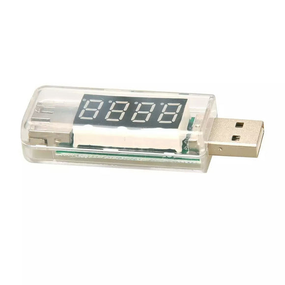 KW-202 Digital Display USB Portable Tension Tester Volt Meterr Battery Tester - Transparent
