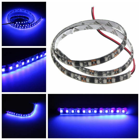 UV Ultraviolet Purple 3528 LED Flexible Strip Lamp Black Light 12V Waterproof