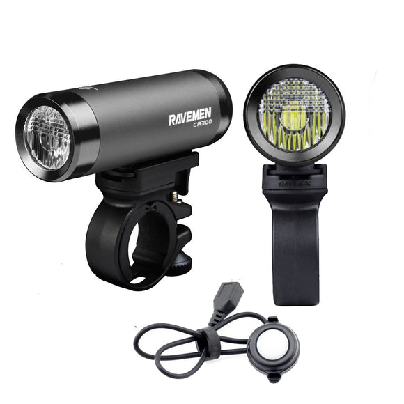 RAVEMEN CR300 300LM German Standard Anti-glare 6 Modes Bike Light Wired Remote IPX6 USB Rechargeable