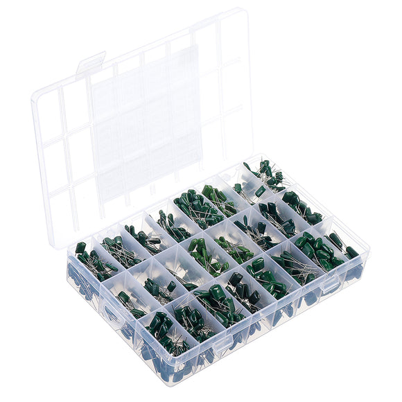 700PCS 100V Mylar Film Capacitor assorted Kit 2A221~2A474J 220pF~470nF 24value Polyester Film Capacitor