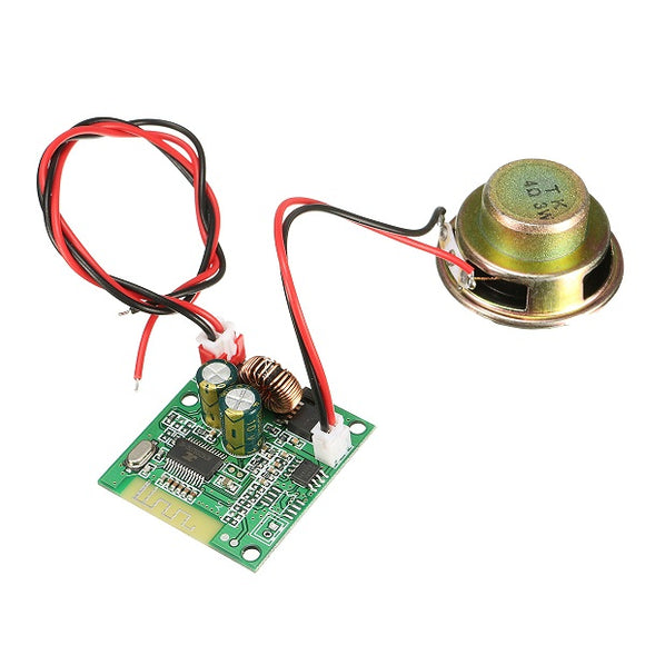 5V-60V Intelligent Bluetooth Music Board With Two Connection Cable And Single Speaker For Shilly Car