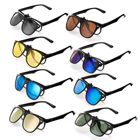 TR90 UV400 Polarized Sunglasses Lense Clips Lenses Glasses for Outdoor Driving Men Women