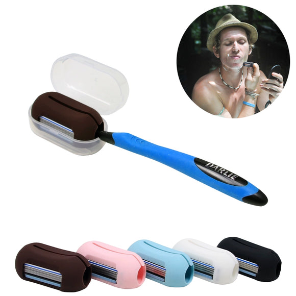 IPRee 2 In 1 Lazy Mini Toothbrush Cover Finger Tip Shaver Razor Cleaning Tool Kit Outdoor Travel