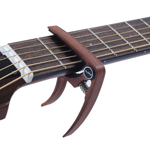 Guitar Capo Wood Grain Metal for Guitar Ukulele Tuning Beginners