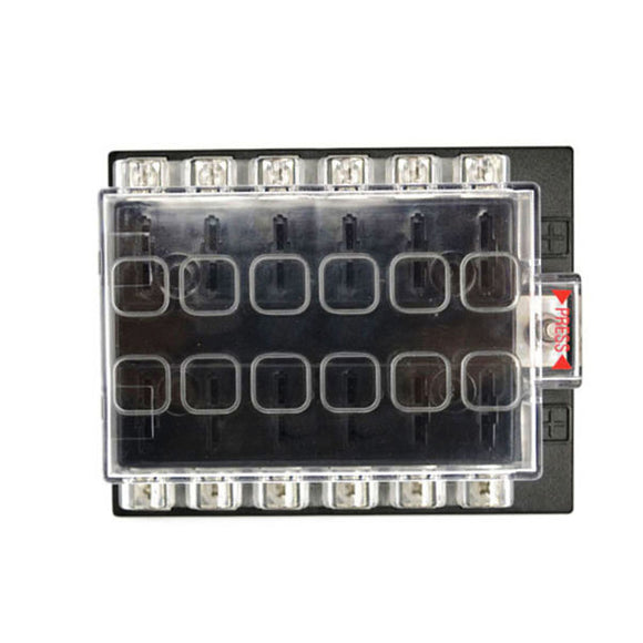 JZ5501 Jiazhan Car 12 Way Air Condition Fuse Box 12 Road Auto Circuit Protect Fuse Block Holder