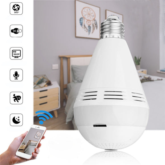 E27 960P Wireless bluetooth WIFI  360 Panoramic Hidden IP Camera Music LED Bulb AC110-220V