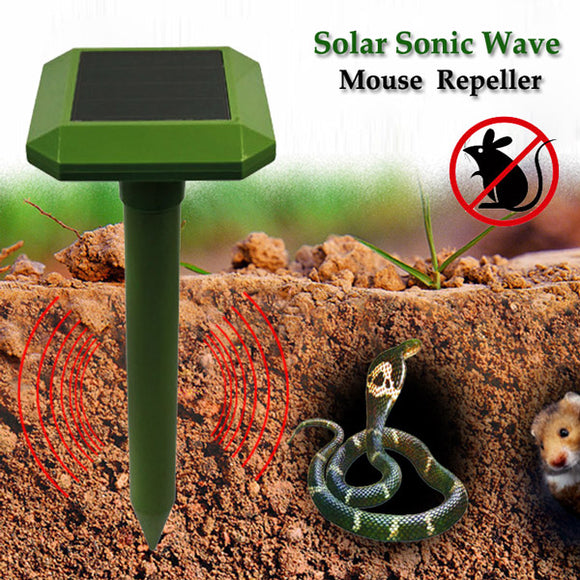 GreatHouse Solar Power Sonic Wave Mouse Snake Repeller Outdoor Garden Animal Expeller