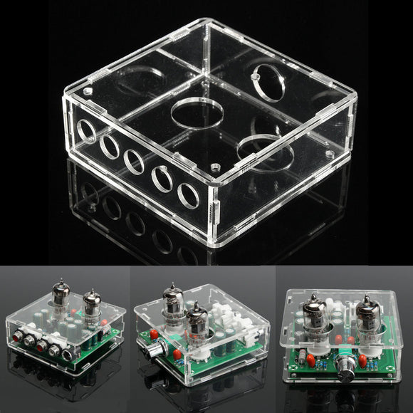 Acrylic Transparent Shell Housing For 6J1 Valve Preamp Tube PreAmplifier Board Case