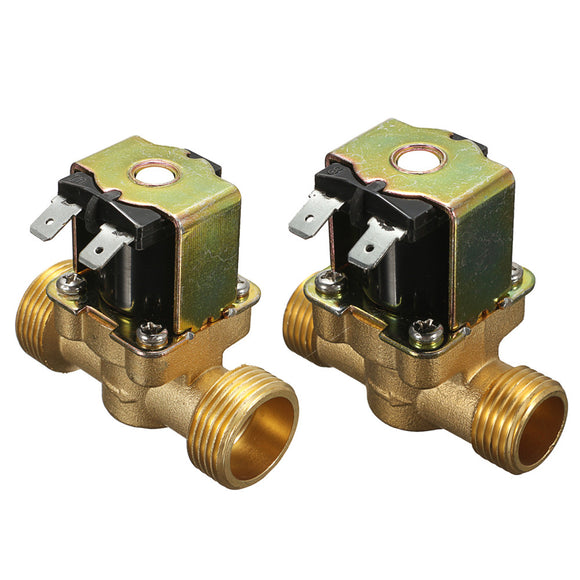 220V Normally Closed 2 Way Brass Electric Solenoid Valve For Air Water Valve