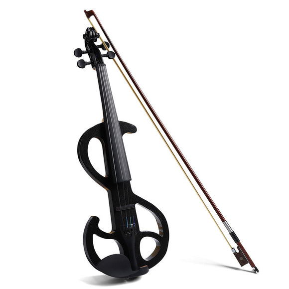 4/4 Maple Electric Violin Full Size with Ebony Fittings Cable Headphone Case Three Color