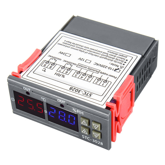 110-220V STC-3018 Digital Temperature Thermostat Controller With Setting Function Value Display C/F Conversion