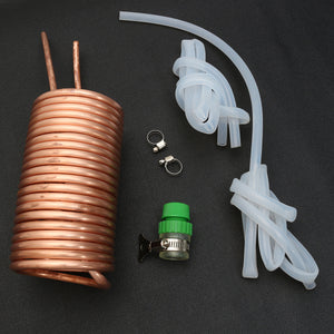Copper Immersion Chiller Cooling Pipe with Silicone Tube for Home Brew Beer