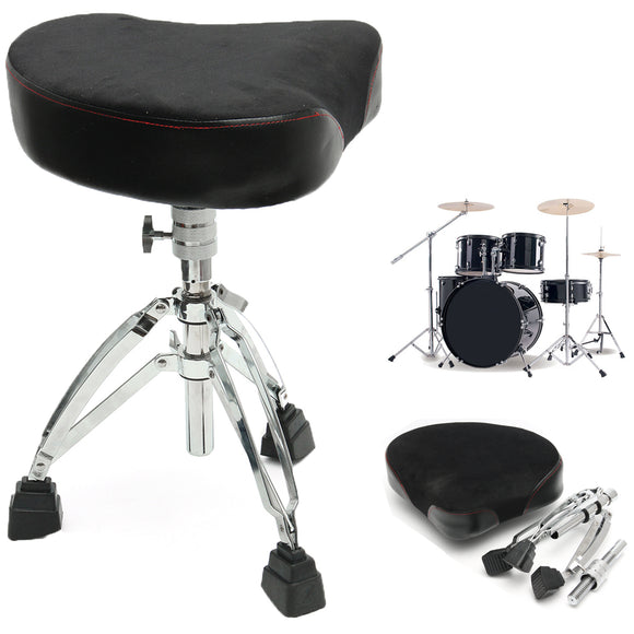 Yinyoute Z-220 Leather Suede Threaded Rod Drum Stool for Drummer