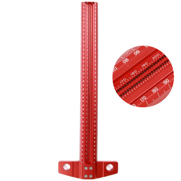 ETOPOO Woodworking T-type Line Scriber Hole Scale Ruler Aluminum Alloy Marking Gauge Crossed Line Scriber Carpenter Measuring Tools