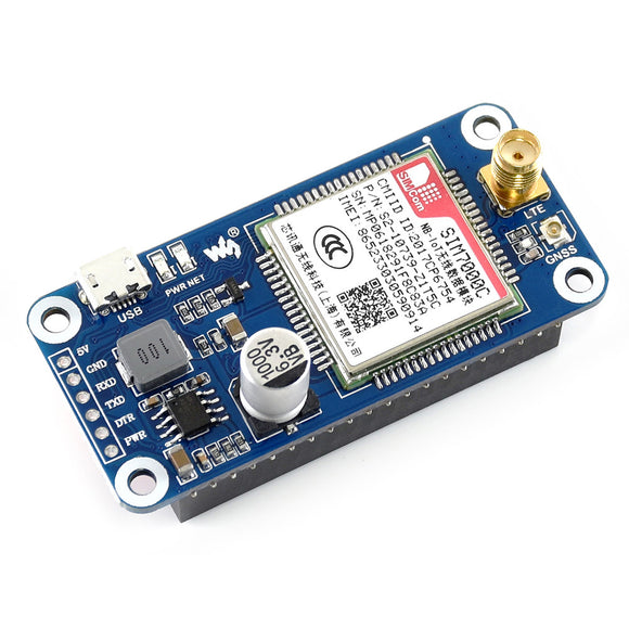 Waveshare NB-IoT/eMTC/EDGE/GPRS/GNSS Expansion Board 4G Communication SIM7000C NB-IoT HAT For Arduino/STM32