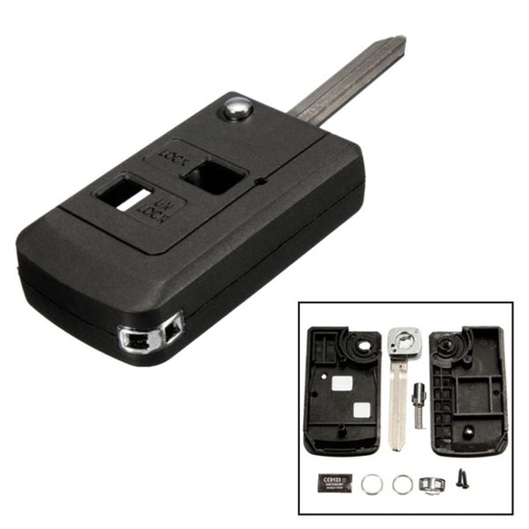 2 Button Remote Flip Key Fob Case Shell For Toyota Rav 4 Celica Puris Carmy