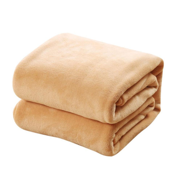 Soft Throw Blankets Fleece Coral Plaid Blankets Travel Flannel Sofa Solid Warm