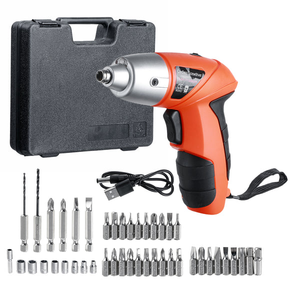 45 in 1 Electric Screwdriver USB Chargeable Cordless Screw Driver Mini Drill Power Tools