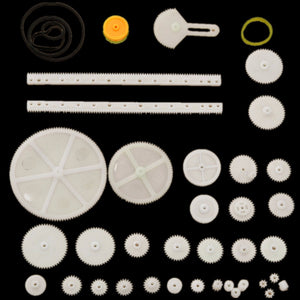 34 Kinds Motor Gear Rack Pulley Belt Single Double Gears Kit Set