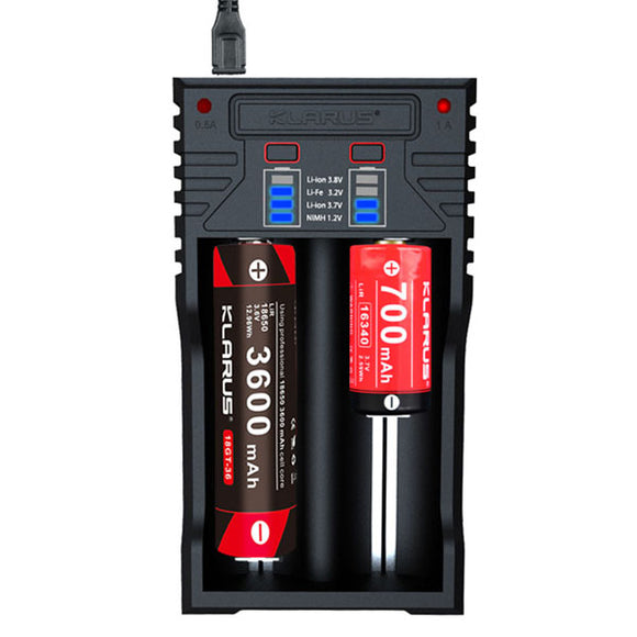 Klarus K2 USB 4LED Display Li-ion/Ni-MH/Ni-Cd LiFePO4 Battery Smart Charger