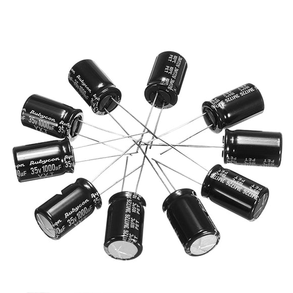 10 PCS 35V 1000UF Multirotor FM Series Capacitors 12.5x25mm for Bushless ESC