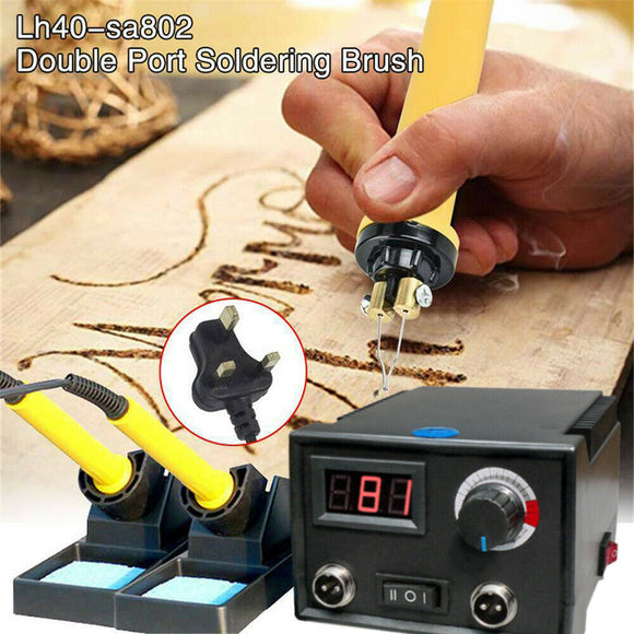 110V 220V Burning Machine Wood Burner Pyrography Pen Gourd Wood Crafts Tool Kit