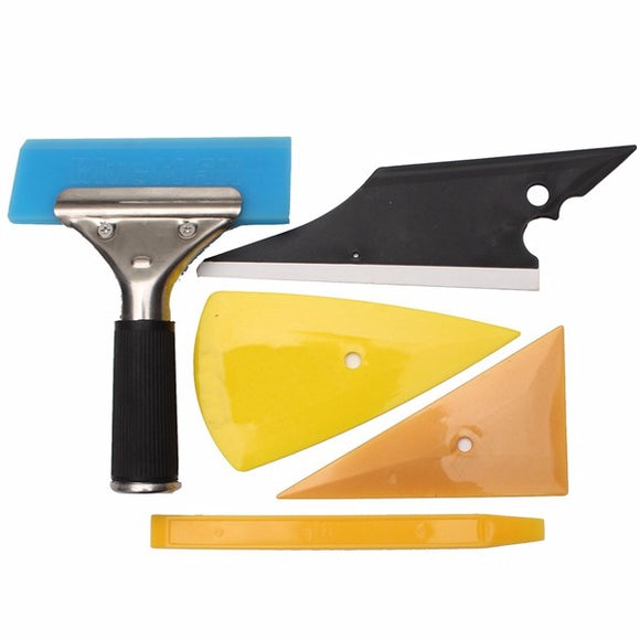 5pcs Car Window Tinting & Wrapping Installation Tools Kit Set Contour Squeegee