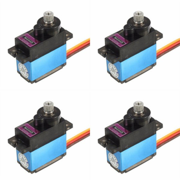 4X MG90D 13g Metal Gear Digital Servo for RC Models