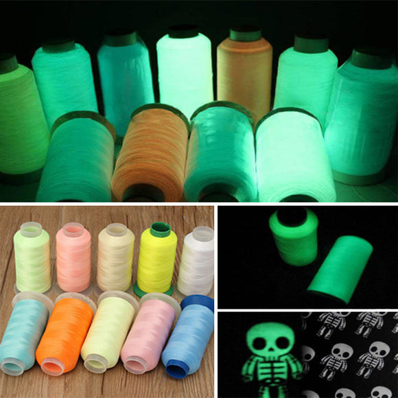 3000 Yards Polyester Glow Thread Spool Cross Stitch Knitting Sewing Embroidery Luminous Threads
