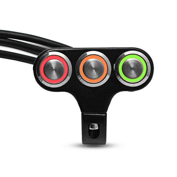 22mm ON-OFF Switch Waterproof Headlight Fog Light Handlebar Mount Motorcycle