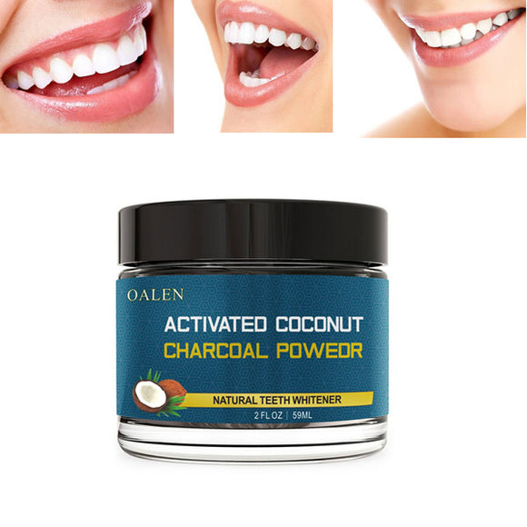 Natural Organic Activated Coconut Charcoal Teeth Whitening Powder Teeth Stains Removal Dental Care