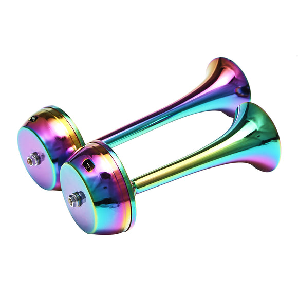 Dual Trumpet Air Horn 12V 24V Volt 126DB for Car Truck RV Train Boat Motorcycle Loud