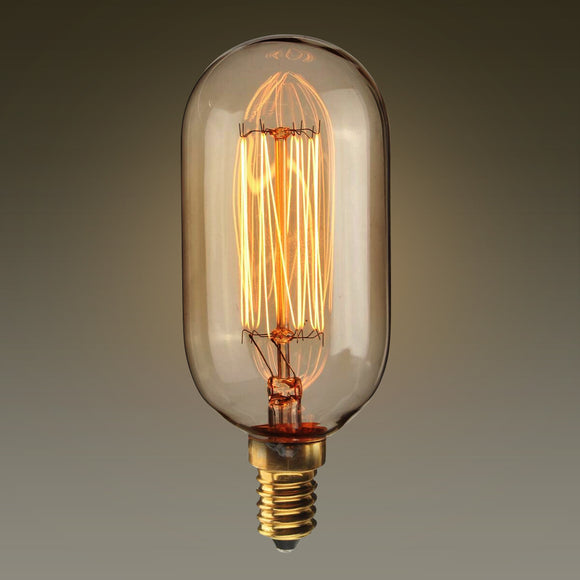 Kingso E14 T45 40W Edison Amber Vintage Incandescent Light Bulb for Home Decoration AC220V
