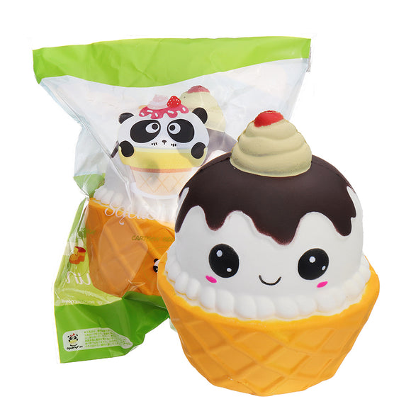 SquishyFun Emoji Ice Cream Cup Squishy 10cm*12cm Slow Rising Toy Cute Doll For Kid