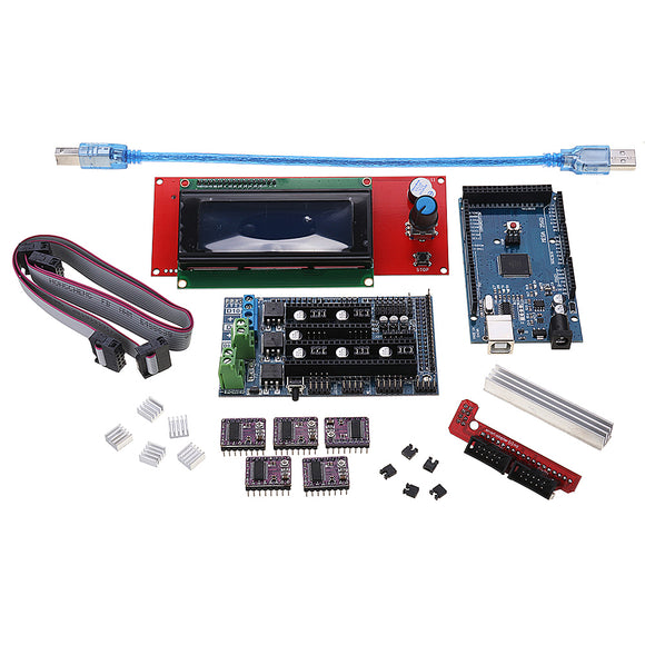 LCD 2004 Display + Ramps 1.6 Control Board+ Mega2560 R3 Board + 5Pcs DRV8825 Driver DIY 3D Printer Mainboard Kit