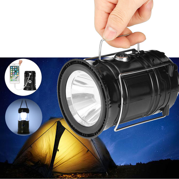 3W 5LED USB Solar Light Rechargeable Camping Tent Emergency Lantern