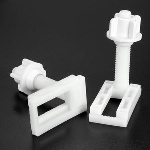 2Pcs 4.6x2.5cm White Toilet Seat Screws Fitting Repair Hinges