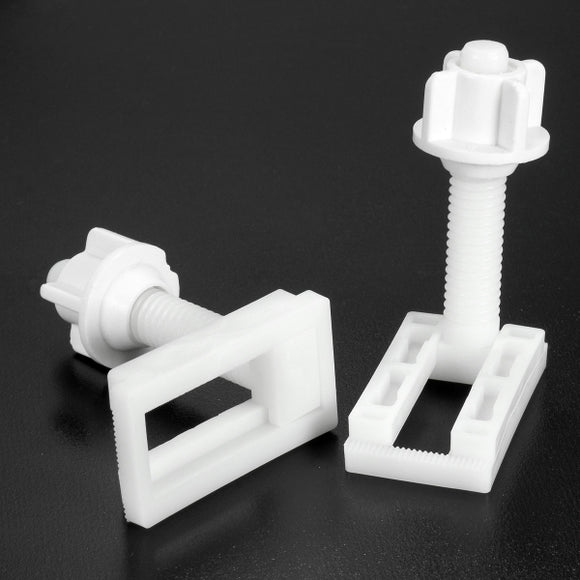 2Pcs 4.6x2.5cm White Toilet Seat Screws Fitting Repair Hinges