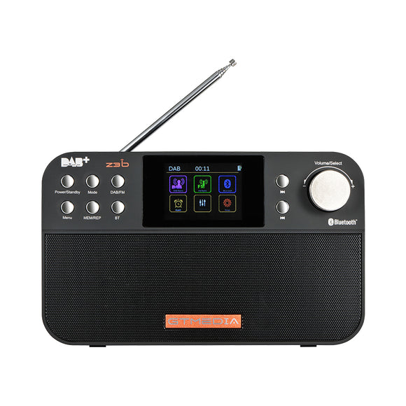 GTMEDIA Z3B Portable Digital DAB Radio FM Radio bluetooth Stereo RDS Multi-band Radio Speaker with LCD Display