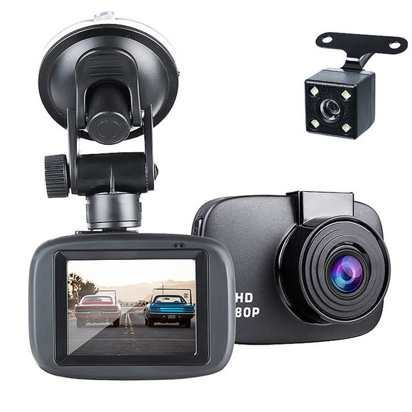4'' Dual Lens Camera 170 HD 1080P Car DVR Vehicle Video Night Vision G-Sensor
