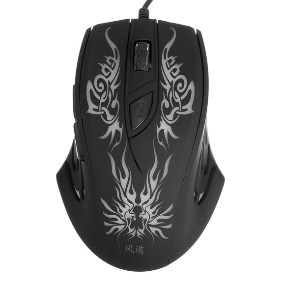 2400DPI Colorful LED Light USB Wired Optical Gaming Mouse