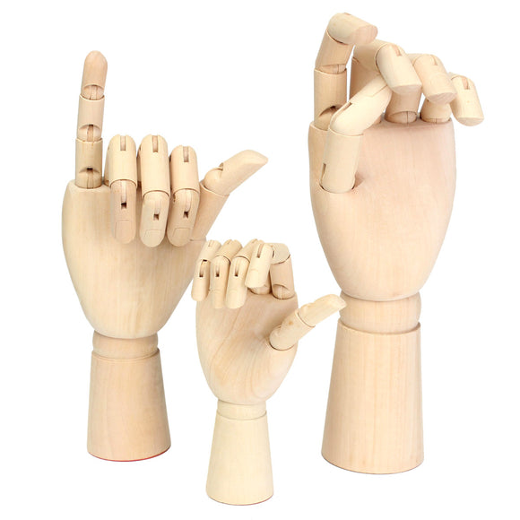 Wooden Artist Articulated Right Hand Art Model SKETCH Flexible Decoration