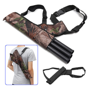 3 Tube Adjustable Back Waist Belt Bag Quiver Archery Bow Holder Hip Bag Case Bow