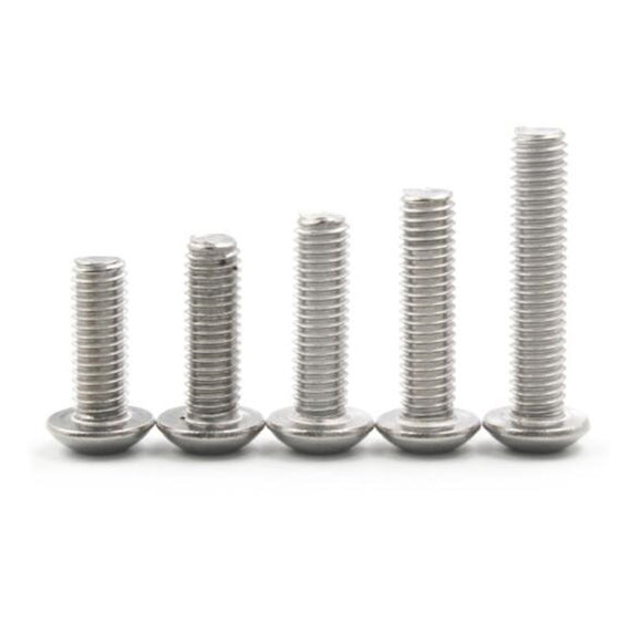 Suleve M2.5SH3 100pcs M2.5 Stainless Steel Button Head Hex Socket Screw Bolts 3/4/5/6/8/10/12/14/16/18/20/25/30mm Optional