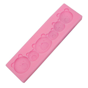 Mini Bear Silicone Mold Fondant Cake Mould Creative Animal Shape Baking Tools