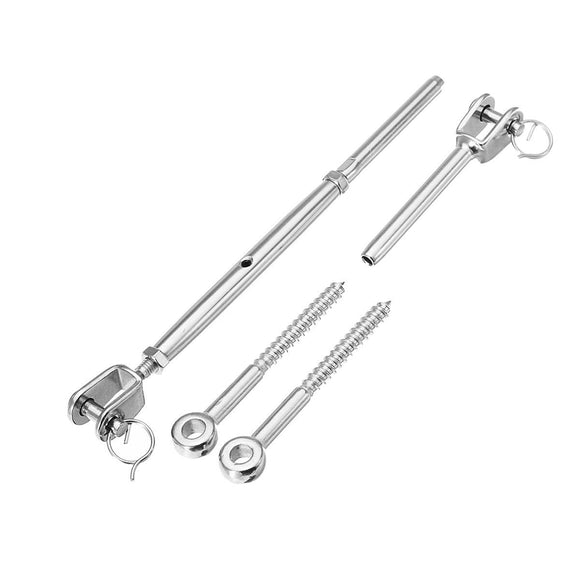 10 Sets Stainless Steel Jaw Swage Stud Turn buckle Balustrade Rigging for 1/8 Cable Railing Rail
